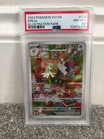 Kirlia (212)  Illustration Rare 2023 Pokemon MEW Graded Pokemon Card (PSA 8.5)