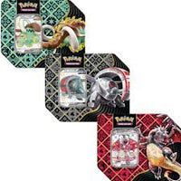 Pokémon TCG: Scarlet & Violet 4.5 Paldean Fates 5-Booster Tin - Great Tusk/Iron Treads/Charizard